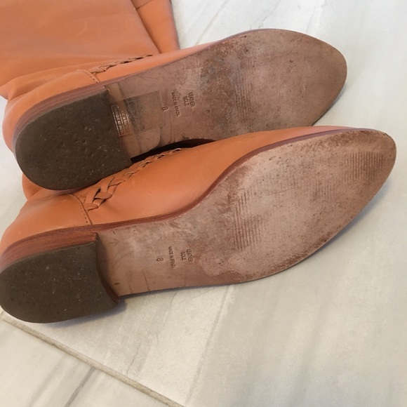 Anthropologie Candela Tan Braided Pull On Over The Knee Boots - SZ 8 - Picture 11 of 11